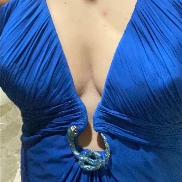 Roberto Cavalli Halter Dress with V Neckline - Picture 1 of 5